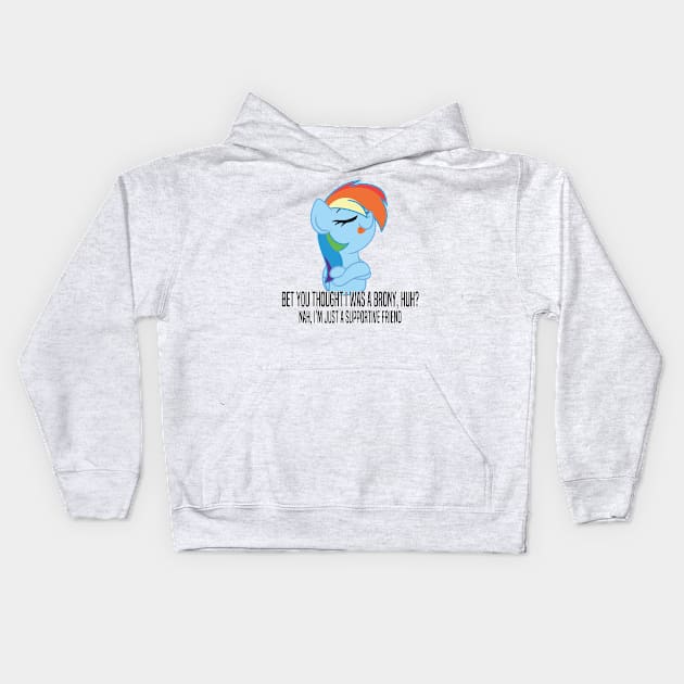 Supportive Friend Kids Hoodie by LBRCloud